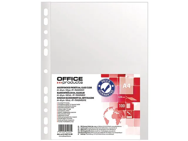 Office Products Showtas A4 60 micron glashelder 100 stuks