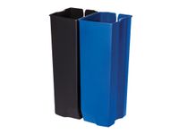 Recycling Binnenbakken 2x45 Liter Blauw Zwart Kunststof Front Step