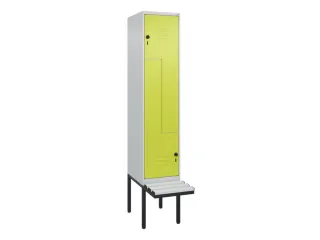 Z-garderobekast,HxBxD 2120x400x815mm,2vak,vak B 400mm,draaigrendel - 1