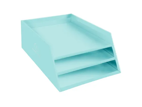 Kartonnen postmand 3 niveaus pastelgroen