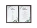 Porte-menu Sigel A5 gris foncé avec insert bambou pour 8 pages