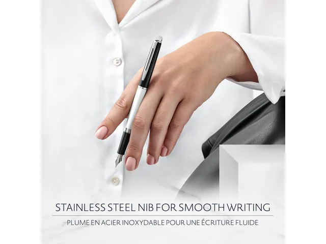 Vulpen Waterman Hémisphère Colour Blocking black en white CT fijn