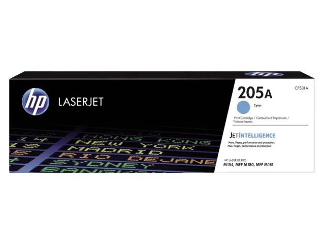 Cartouche toner HP CF531A 205A bleu