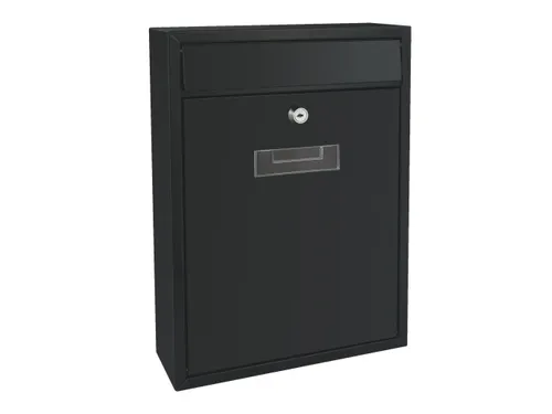 Brievenbus Ibiza Zwart met naamplaatje incl. 2 sleutels 36x26x8cm