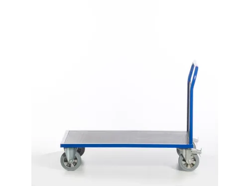 Platformwagen 1000kg Laadvlak Lxb 1200x800mm 1 Kopwand Ral 5010