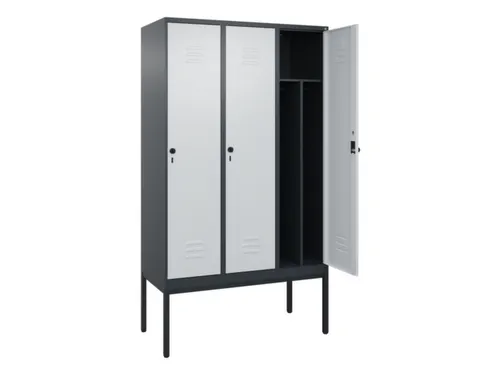 locker voor scheiding van kleding,HxBxD 2120x1200x500mm,3vak