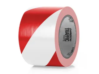 tape,standaardkleur,PVC,rood/wit,band LxB 33mx75mm - 4