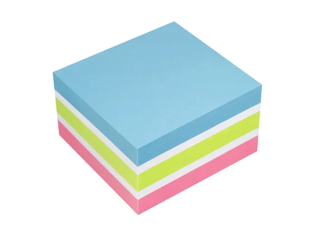 Bloc-mémos 75x75mm assorti bloc de 400 feuillets
