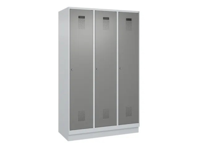 locker voor scheiding van kleding,HxBxD 1950x1200x500mm,3vak