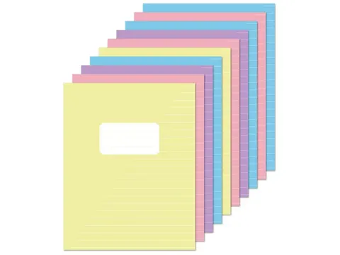 Schrift Kangaro A5 lijn pastel assorti kleuren pak a 10 stuks