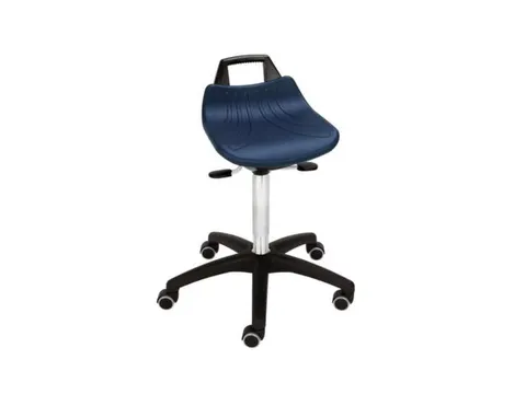 Draaikruk 520-720mm Pu Blauw Neiging Gasveer Verchroomd Wielen