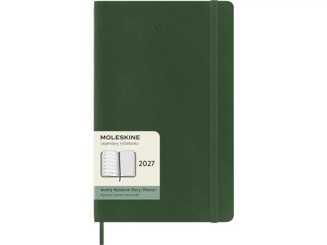 Agenda 2027 Moleskine 12M Weekly 7dag/1pagina large sc myrtle green