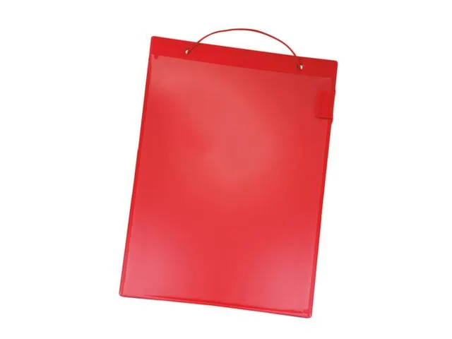 Pochette d'organisation Plastique Panneau Cache Transparent Rouge