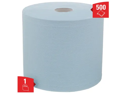 Poetsrol WypAll L20 2-laags 23,5x190m 500vel blauw 7300