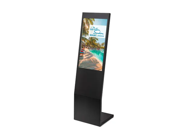 Digitale Display L Stand Nova met 24 Inch Samsung Scherm Zwart