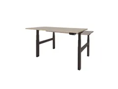 Elektrisch Duo Bureau Dextro Plus 200x80cm Frame Zwart Blad Robson Eik