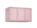 opzetkast,v. locker,3vak.,vak B 300mm,HxBxD 500x900x500mm,cilinderslot