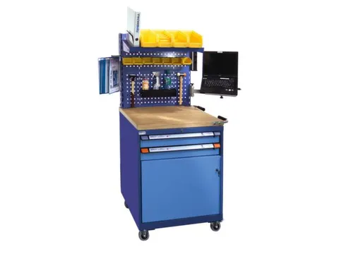 Montagewagen,Draagverm. 400Kg,Duifblauw/Lichtblauw