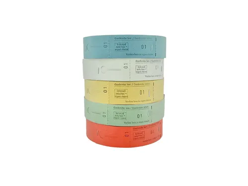 Garderobebonnen Combicraft nummering 1 t/m 500 rood 500 stuks