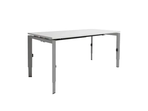 Bureau Linesto N3 hoogte instelbaar 160x80cm Krijtwit, poot Alu