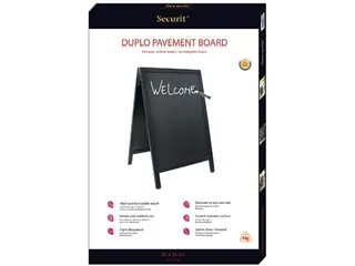 Securit Stoepbord Woody Zwart Ft 55x85 cm - 1
