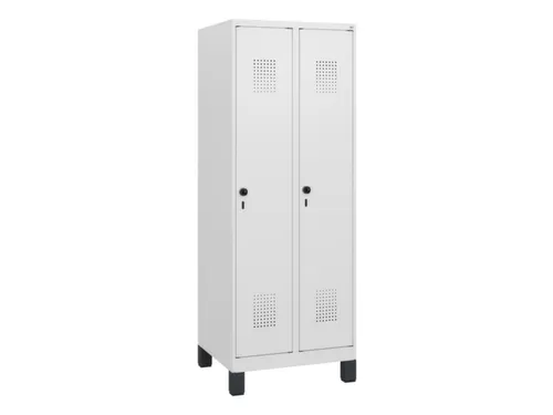schoollocker,HxBxD 1630x600x500mm,2vak,vak B 300mm,draaigrendel,voeten