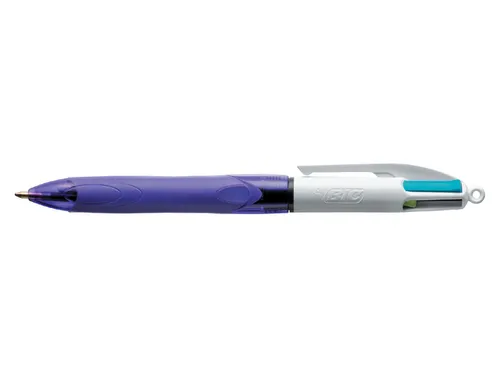 Balpen BIC 4kleuren Grip Medium Fashion