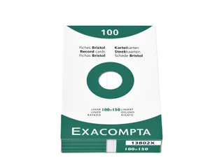 Systeemkaart Exacompta 100x150mm lijn wit 100 stuks - 1