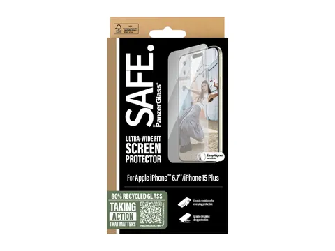 PanzerGlass SAFE. by Screen Protector iPhone 16 Plus | 15 Plus | Ul