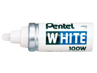 Viltstift Pentel 100W rond 4mm wit - 2