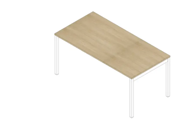 bureau HxBxD 730x1600x800mm blad eiken 4-voeten wit