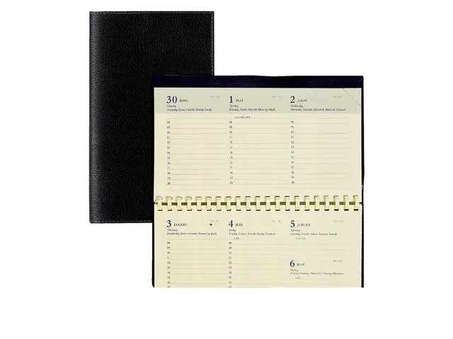 Agenda 2027 Brepols Omniplan Calpe spirale 7 jours/2 pages noir