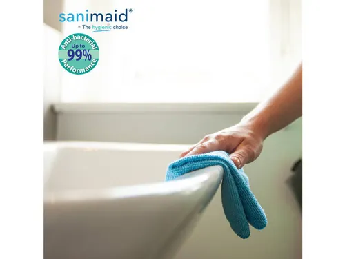 Sanimaid Microvezeldoeken Antibacterieel Set Blauw en Rood