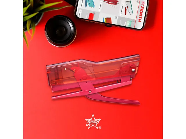 Agrafeuse Zenith 590 MET rouge transparent/rouge métallisé