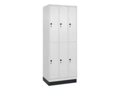 dubbeldekse locker,HxBxD 1950x750x500mm,3x2vak.,vak B 250mm