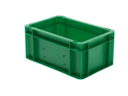 Euronorm-stapelbak 5.5l 145x300x200mm Wanden/bodem Gesloten Groen