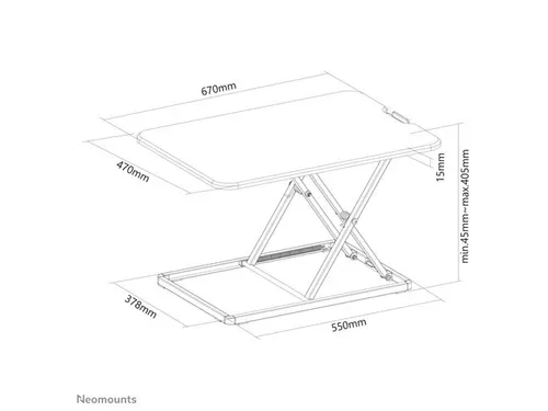 Zit-Sta werkstation NSWS050 Zwart