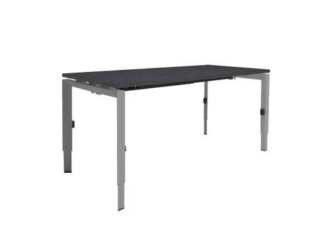 Bureau Linesto N3 hoogte instelbaar 140x80cm houtprint schaduw alu