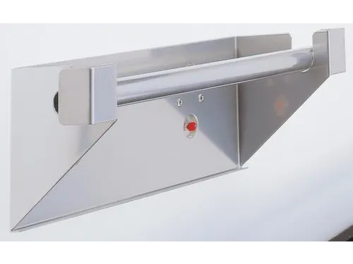Pakpapier Rolhouder,V. Perfoplaat,Aluminium-Kleurig
