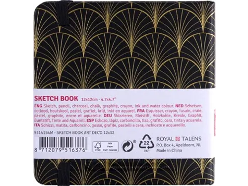 TAC schetsboek Art Deco 12x12cm