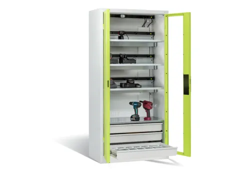 acculaadkast 1950x930x500mm 15stekkerdozen 230V ventilator RDS1108060