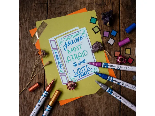 Metallic marker Schneider Paint-It 010 0.8mm rood metallic