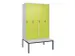 locker voor scheiding van kleding,HxBxD 2120x1200x815mm,4vak
