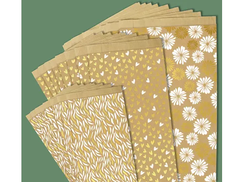 Cadeauzak Clairefontaine 11x21x5cm kraft Golven 50 stuks