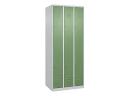 dubbeldekse locker,HxBxD 1850x750x500mm,3x2vak.,vak B 250mm,cil.-slot