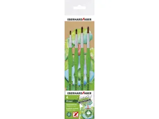 Penselenset Eberhard Faber Green Winner 4st. Fijn 0,1,2 en 4, syntheti - 1