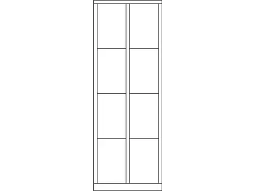 lockerkast,HxBxD 1850x800x500mm,2x4vakken,RAL7035,front RAL5010