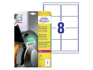 Etiket Avery Zweckform L7914-10 99.1x67.7 polyester wit 80 stuks - 1