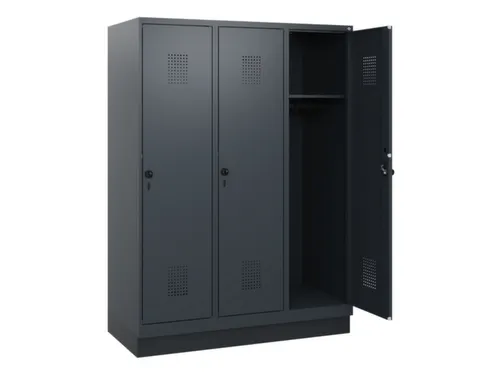 schoollocker,HxBxD 1630x1200x500mm,3vak,vak B 400mm,draaigrendel