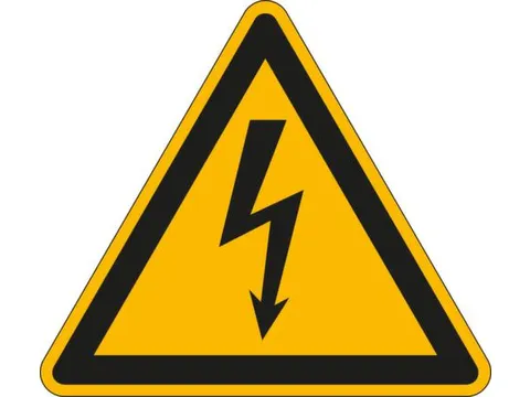 Waarschuwingsbord,Waarschuwing: Elektr. Spanning,Sticker,Folie